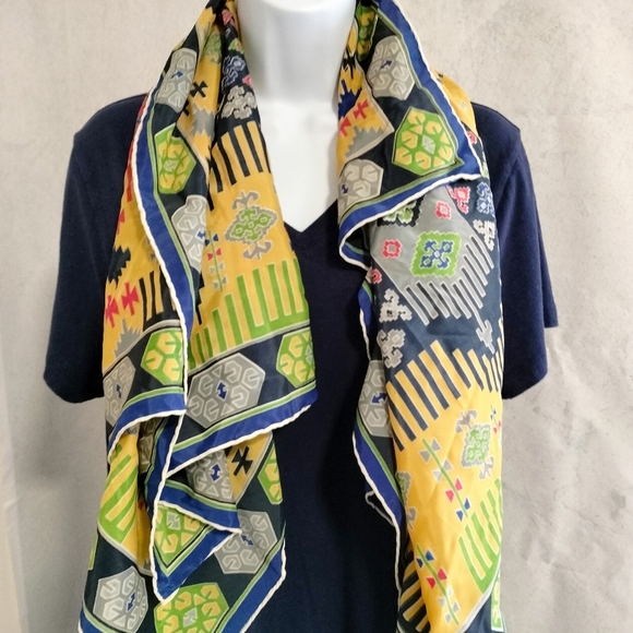 Unbranded Women Multifunctional Aztec Boho Lightweight Nylon Satin Scarf Square - Picture 4 of 7